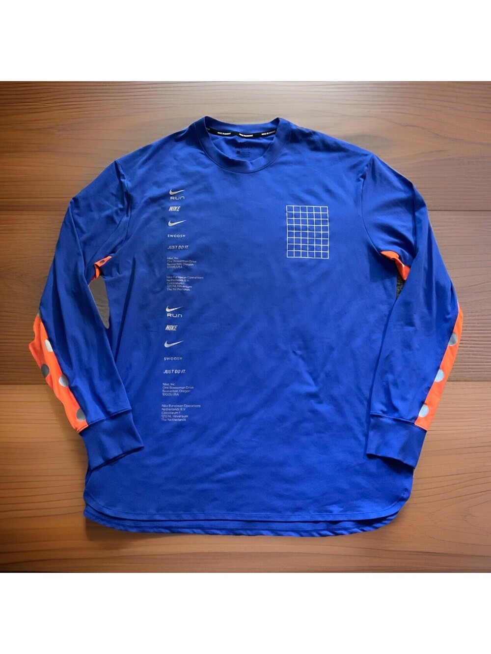 Nike Dri-Fit Element LS Running Top Hyper Royal BQ8183 405 Men’s Large